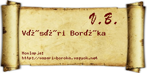 Vásári Boróka névjegykártya
